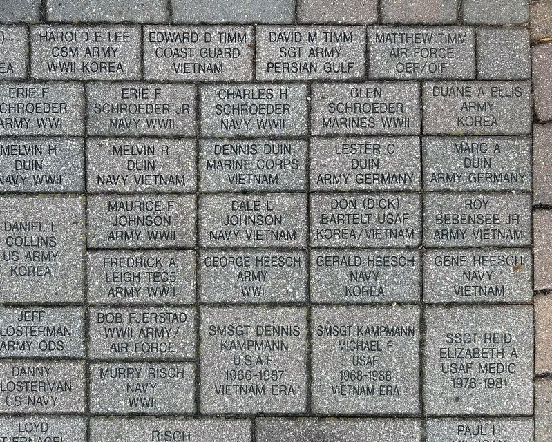 Other Veterans Pavers 3 (upper right section) image. Click for full size.