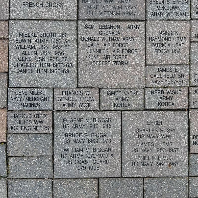 Other Veterans Pavers 7 (lower left section) image. Click for full size.