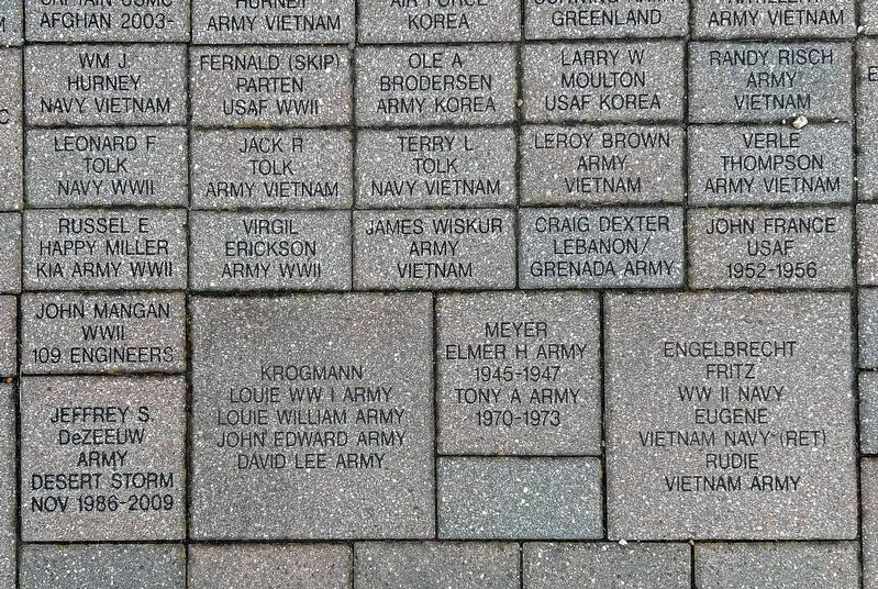 Other Veterans Pavers 8 (lower middle section) image. Click for full size.