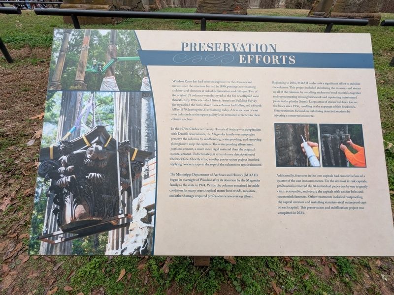 Preservation Efforts Marker. Click for full size. Preservation Efforts Marker image. Click for full size.