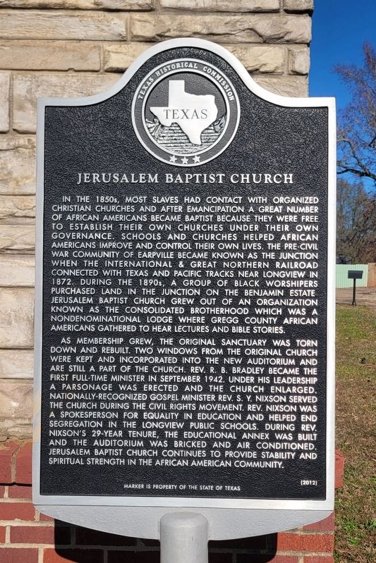 Jerusalem Baptist Church Marker image. Click for full size.