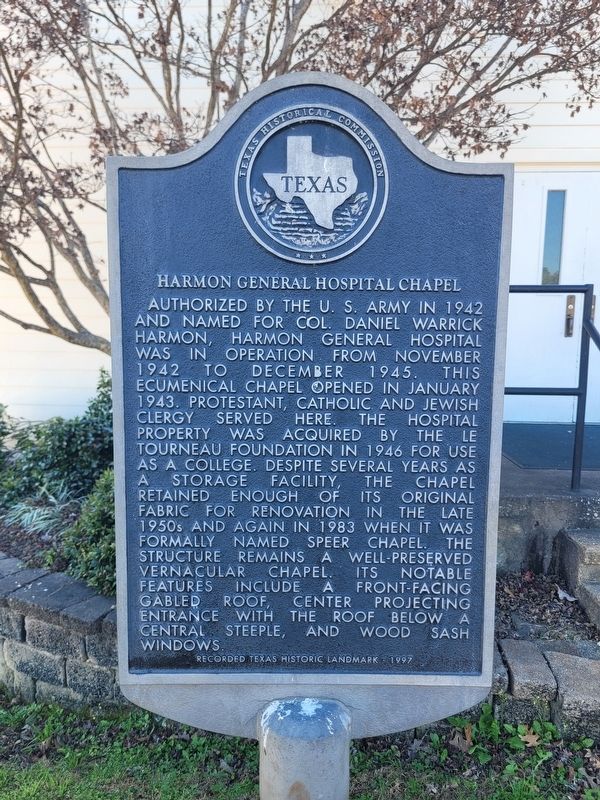 Harmon General Hospital Chapel Marker image. Click for full size.