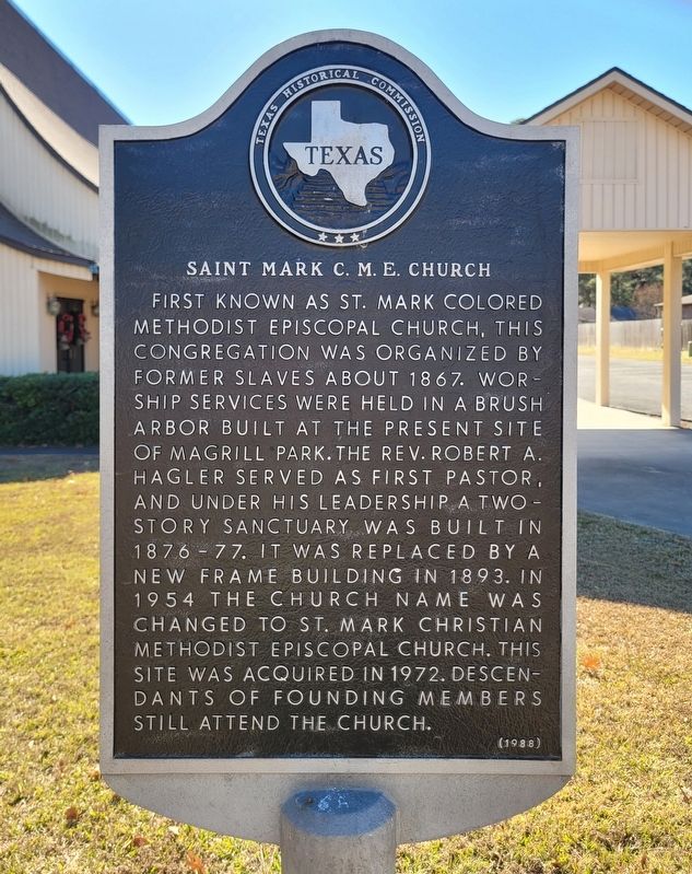 Saint Mark C.M.E. Church Marker image. Click for full size.