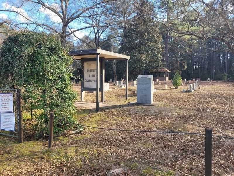 Mt. Zion Cemetery Marker. Click for full size. Mt. Zion Cemetery Marker image. Click for full size.