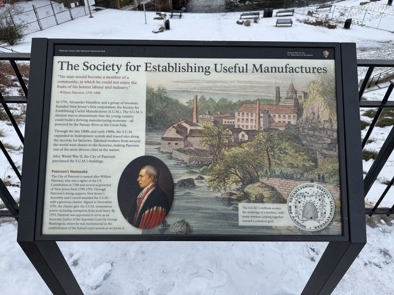 The Society for Establishing Useful Manufactures Marker image. Click for full size.