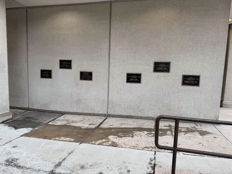 Passaic County Veterans Memorial along the sidewalk to the county courthouse. Click for full size. Passaic County Veterans Memorial along the sidewalk to the county courthouse image. Click for full size.