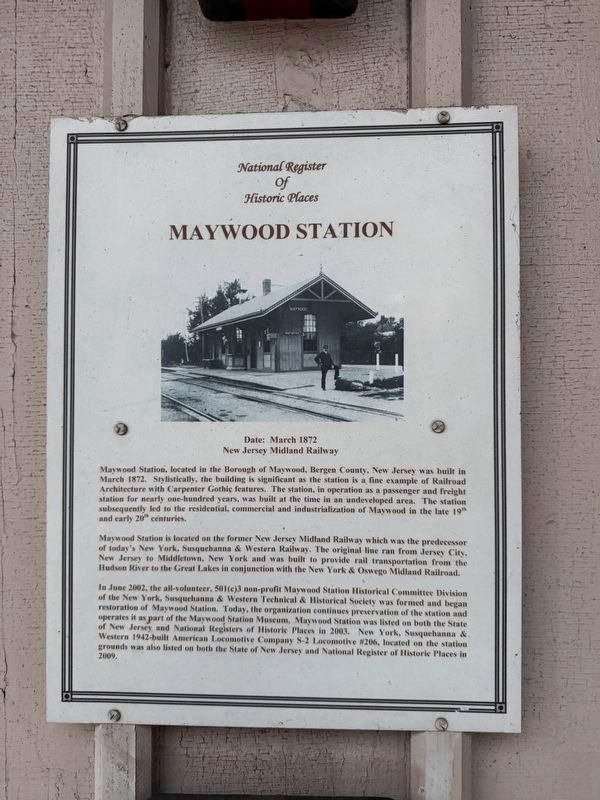 Maywood Station Marker image. Click for full size.