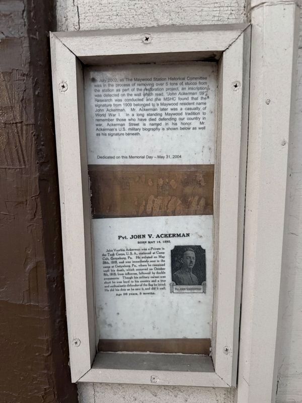 Signs on display outside of the station image. Click for full size.