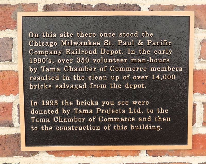 Chicago Milwaukee St. Paul & Pacific Railroad Depot Site Marker image. Click for full size.