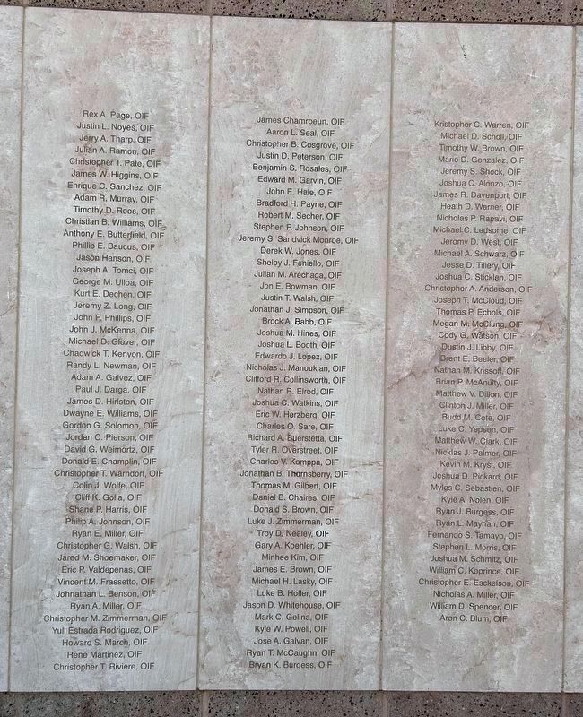 Operation Enduring Freedom/ Operation Iraqi Freedom Marker image. Click for full size.