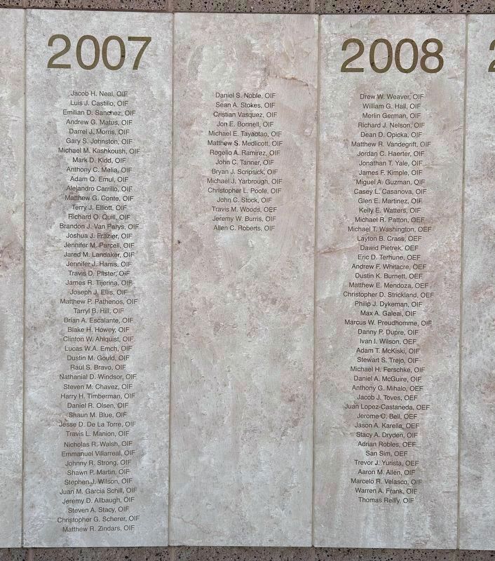 Operation Enduring Freedom/ Operation Iraqi Freedom Marker image. Click for full size.