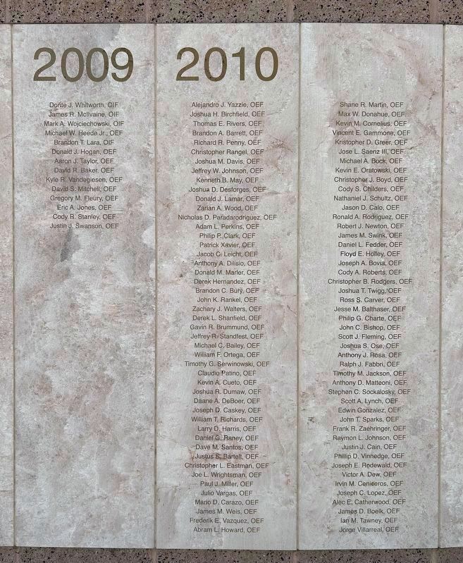 Operation Enduring Freedom/ Operation Iraqi Freedom Marker image. Click for full size.