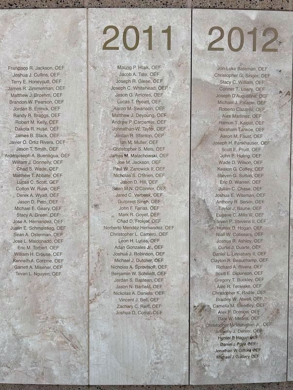 Operation Enduring Freedom/ Operation Iraqi Freedom Marker image. Click for full size.