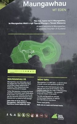 Maungawhau Mt. Eden Marker. Click for full size. Maungawhau Mt. Eden Marker image. Click for full size.
