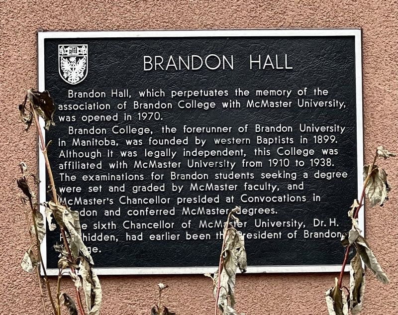 Brandon Hall Marker image. Click for full size.
