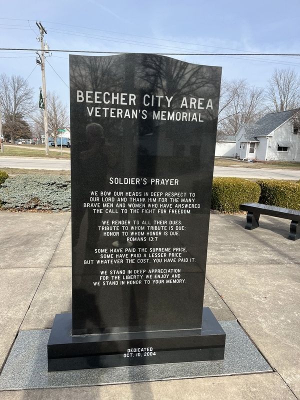 Beecher City Area Veterans Memorial image. Click for full size.