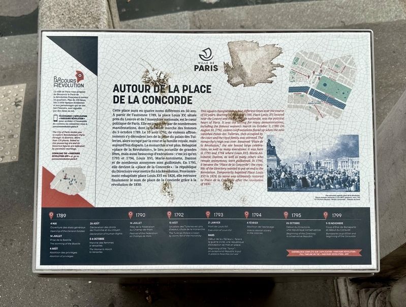 Autour de la Place de la Concorde Marker image. Click for full size.