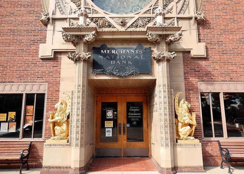 Merchants' National Bank Entrance Portal. Click for full size. Merchants' National Bank Entrance Portal image. Click for full size.