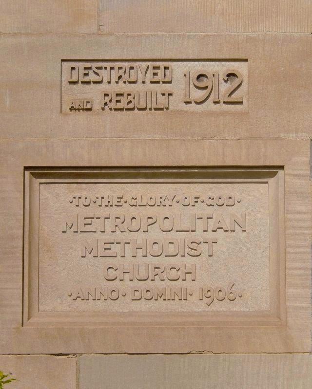 Knox-Metropolitan United Church Cornerstone. Click for full size. Knox-Metropolitan United Church Cornerstone image. Click for full size.