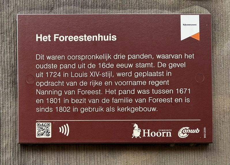 Het Foreestenhuis / The Foreest Building Marker image. Click for full size.