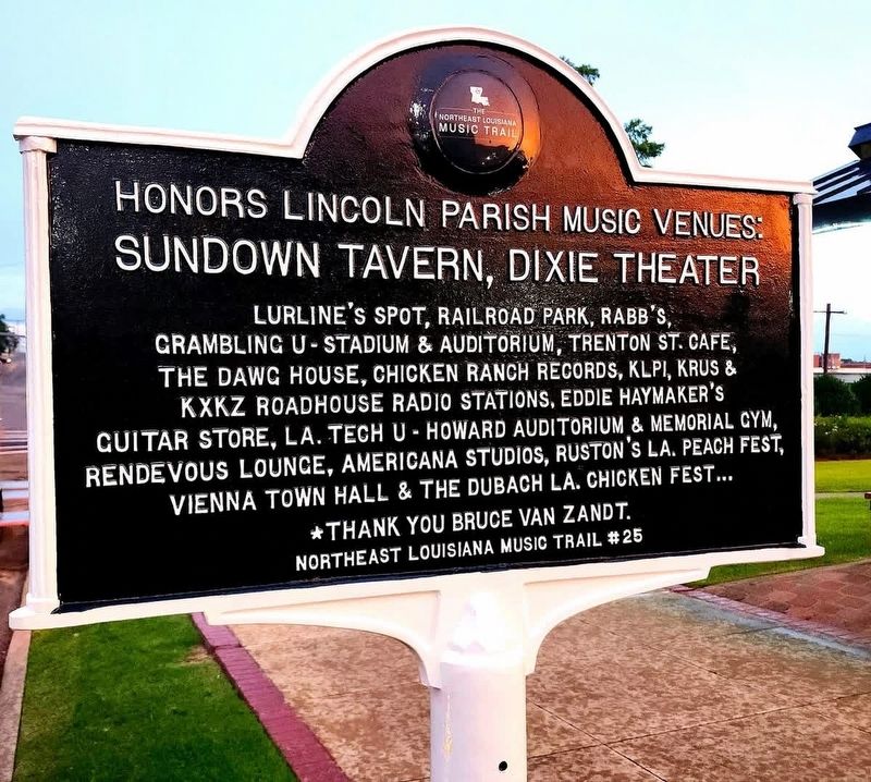 Lincoln Parish Musicians & Music Venues Marker Side 2 image. Click for full size.