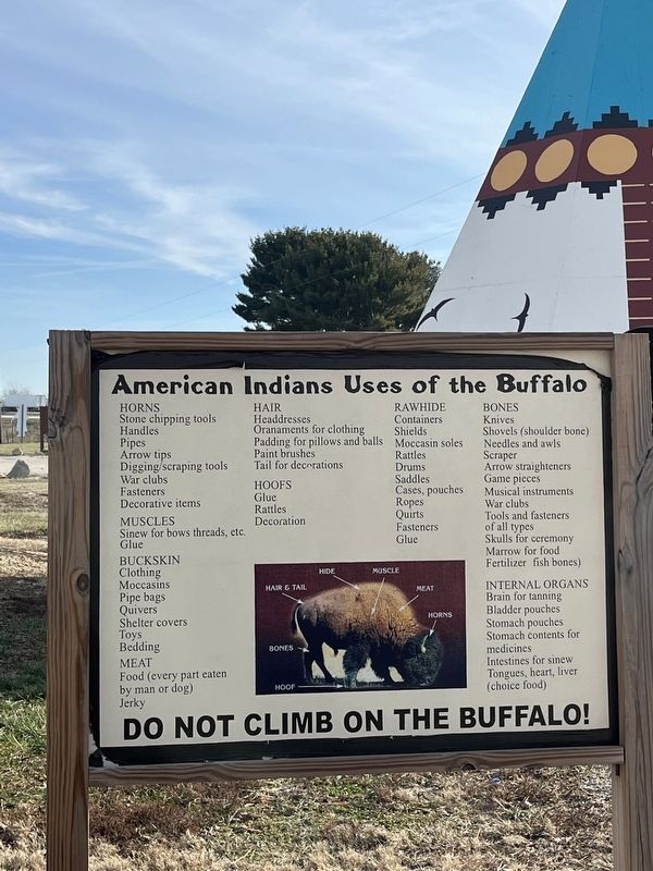 American Indians Uses of the Buffalo Marker image. Click for full size.