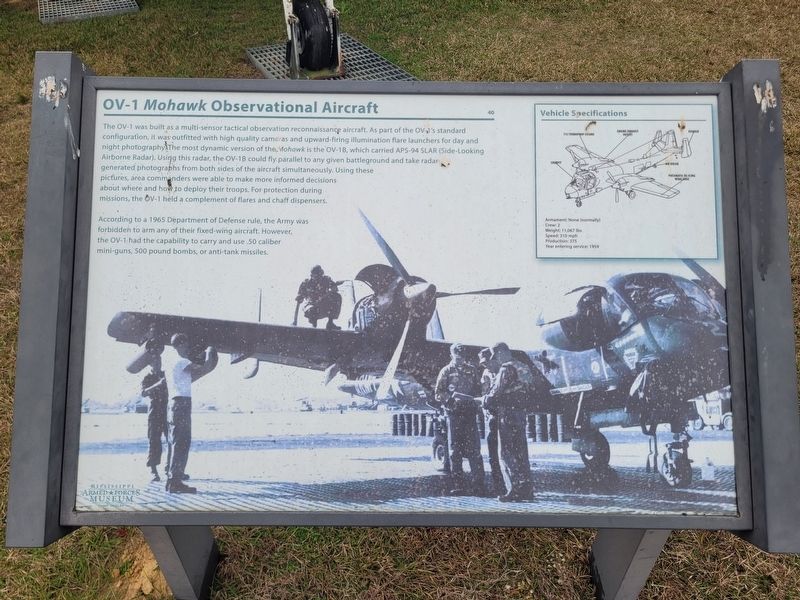 OV-1 <i>Mohawk</i> Observational Aircraft Marker image. Click for full size.