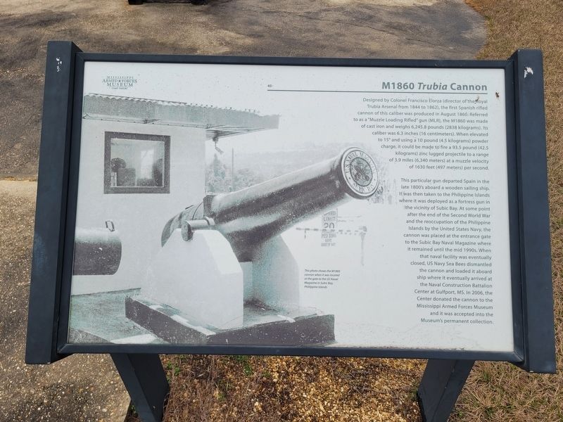 M1860 <i>Trubia</i> Cannon Marker. Click for full size. M1860 <i>Trubia</i> Cannon Marker image. Click for full size.