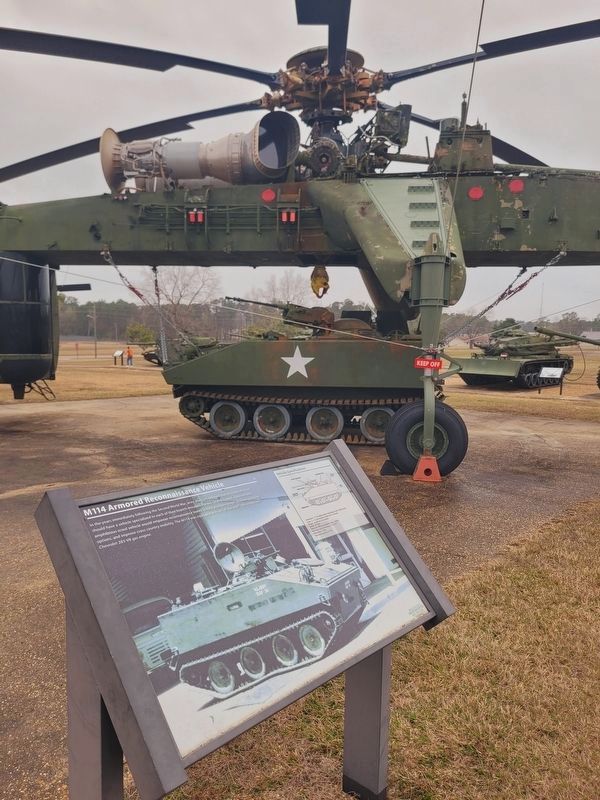 M114 Armored Reconnaissance Vehicle and Marker. Click for full size. M114 Armored Reconnaissance Vehicle and Marker image. Click for full size.
