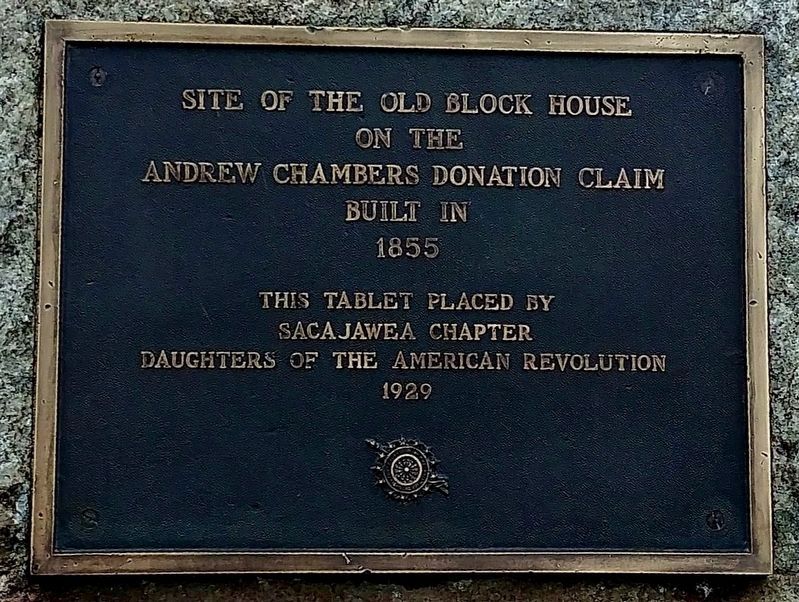 Andrew Chambers Donation Claim Site Marker. Click for full size. Andrew Chambers Donation Claim Site Marker image. Click for full size.