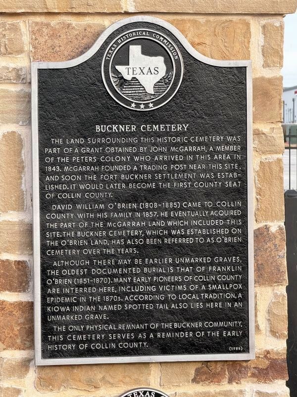 Buckner Cemetery Marker image. Click for full size.