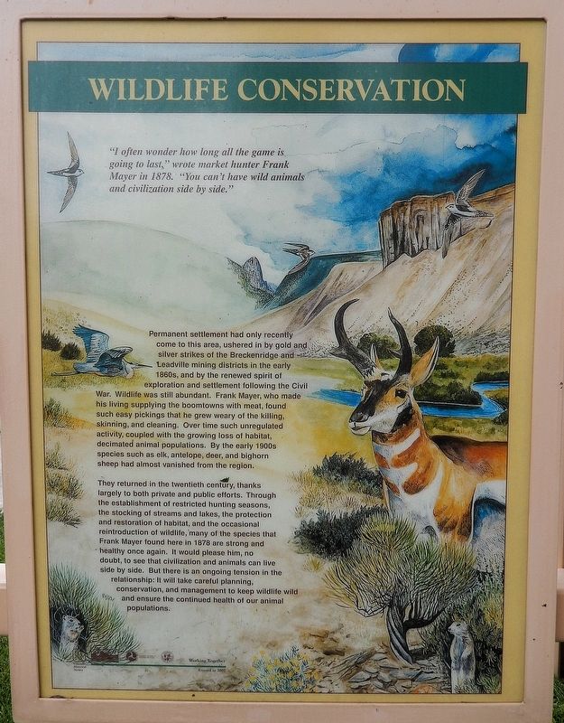 Wildlife Conservation Marker. Click for full size. Wildlife Conservation Marker image. Click for full size.