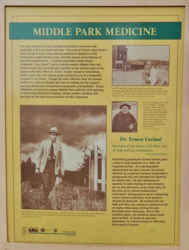 Middle Park Medicine Marker image. Click for full size.