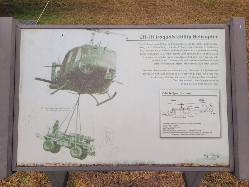 UH-1H <i>Iroquois</i> Utility Helicopter Marker image. Click for full size.