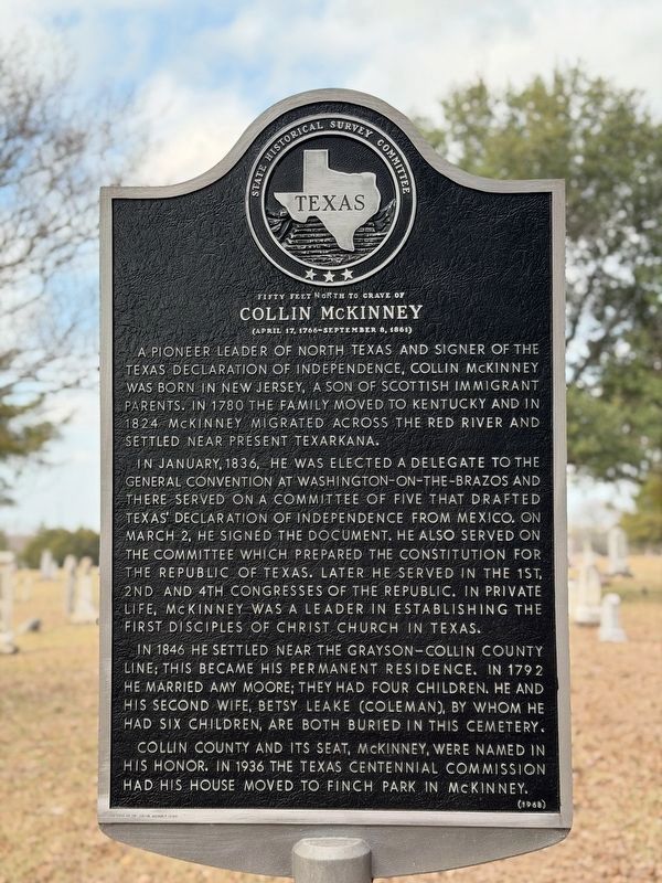 Collin McKinney Marker image. Click for full size.