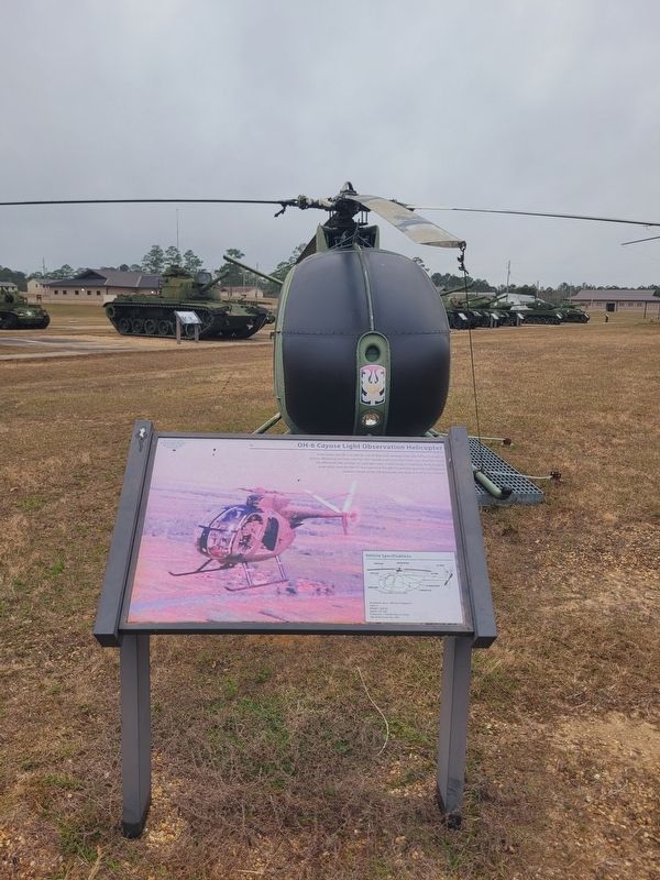OH-6 <i>Cayuse</i> Light Observation Helicopter and Marker. Click for full size. OH-6 <i>Cayuse</i> Light Observation Helicopter and Marker image. Click for full size.