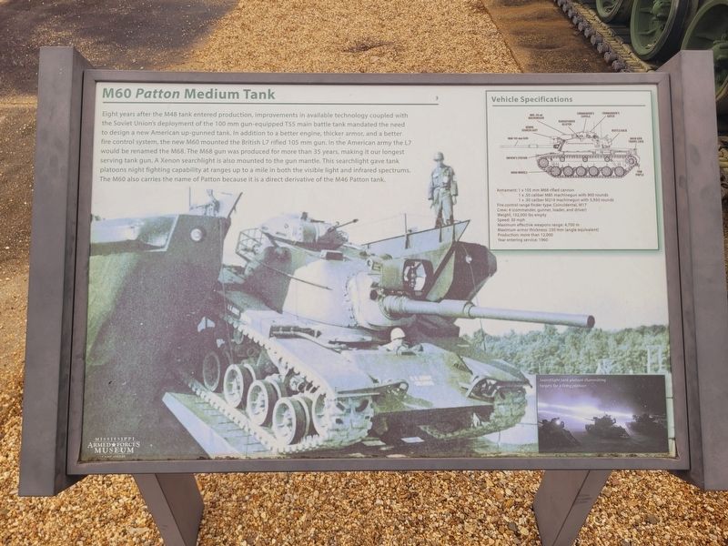 M60 <i>Patton</i> Medium Tank Marker. Click for full size. M60 <i>Patton</i> Medium Tank Marker image. Click for full size.