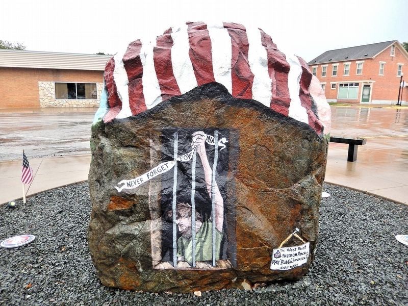 West Point Freedom Rock (<i>northwest side</i>). Click for full size. West Point Freedom Rock (<i>northwest side</i>) image. Click for full size.