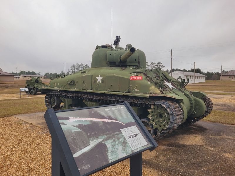 M4A1 <i>Sherman</i> Medium Tank and Marker. Click for full size. M4A1 <i>Sherman</i> Medium Tank and Marker image. Click for full size.