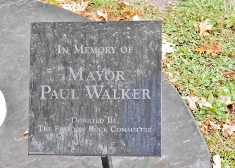 Mayor Paul Walker Memorial. Click for full size. Mayor Paul Walker Memorial image. Click for full size.