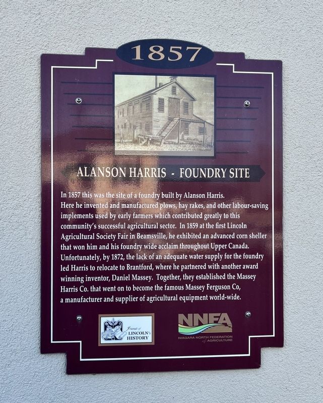 Alanson Harris - Foundry Site Marker image. Click for full size.