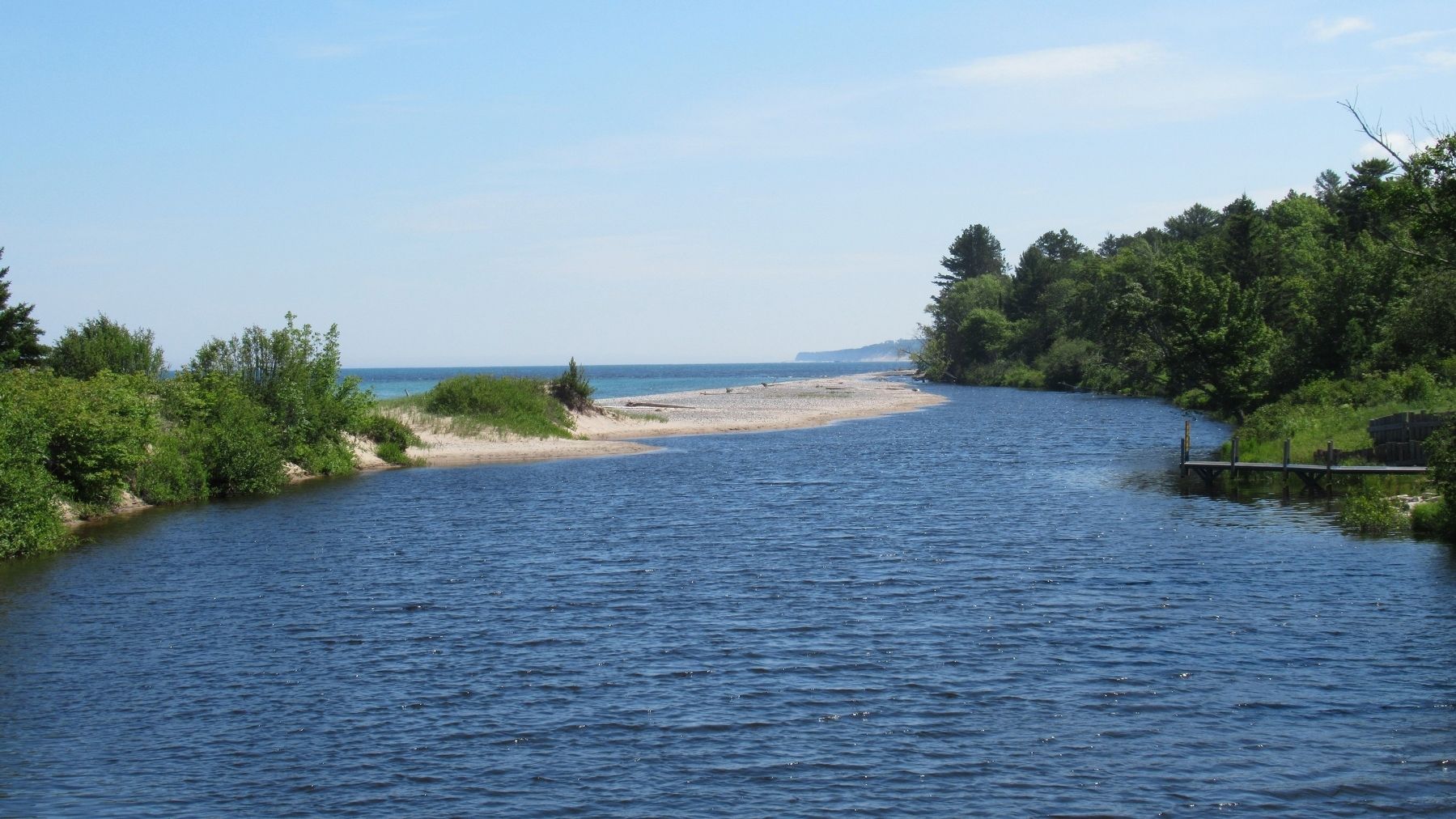 Mouth of the Two Hearted River in Late June. Click for full size. Mouth of the Two Hearted River in Late June image. Click for full size.