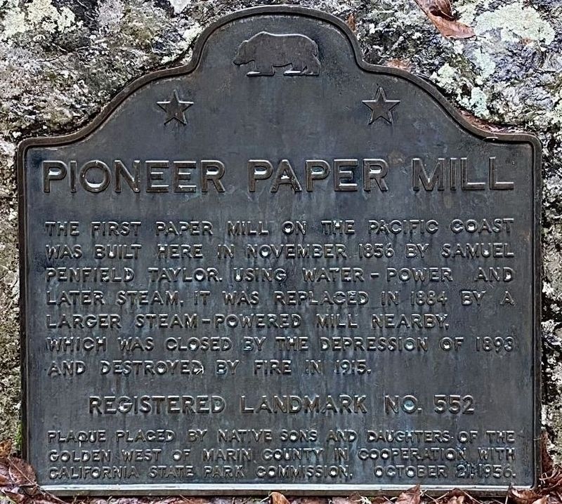 Pioneer Paper Mill Marker image. Click for full size.