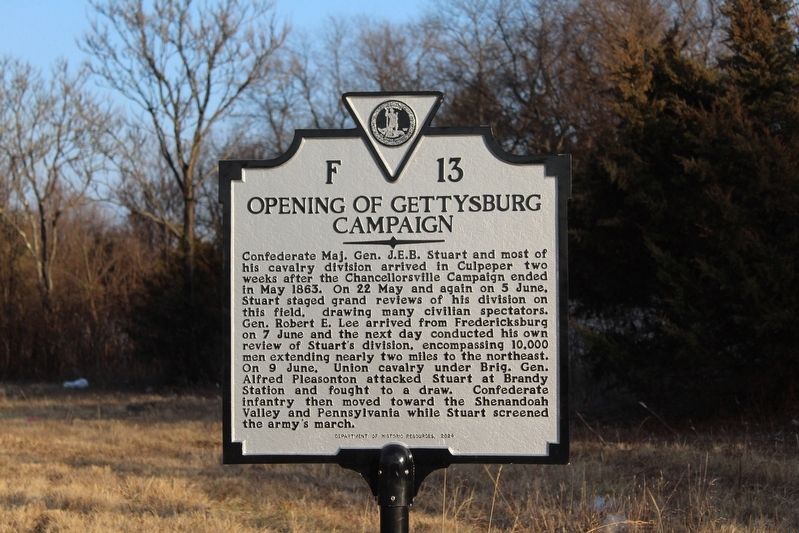 Opening of the Gettysburg Campaign Marker image. Click for full size.