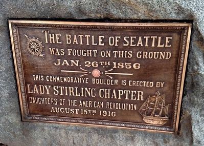 The Battle of Seattle marker. Click for full size. The Battle of Seattle marker image. Click for full size.