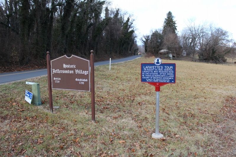 Lafayette's Tour Marker. Click for full size. Lafayette's Tour Marker image. Click for full size.