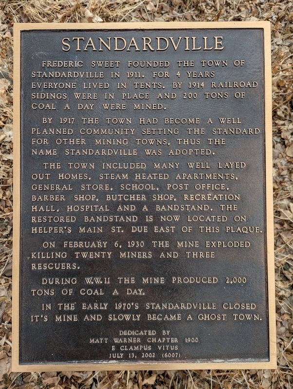 Standardville Marker. Click for full size. Standardville Marker image. Click for full size.
