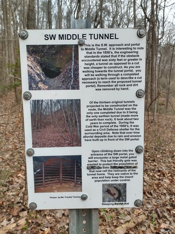 SW Middle Tunnel Marker. Click for full size. SW Middle Tunnel Marker image. Click for full size.