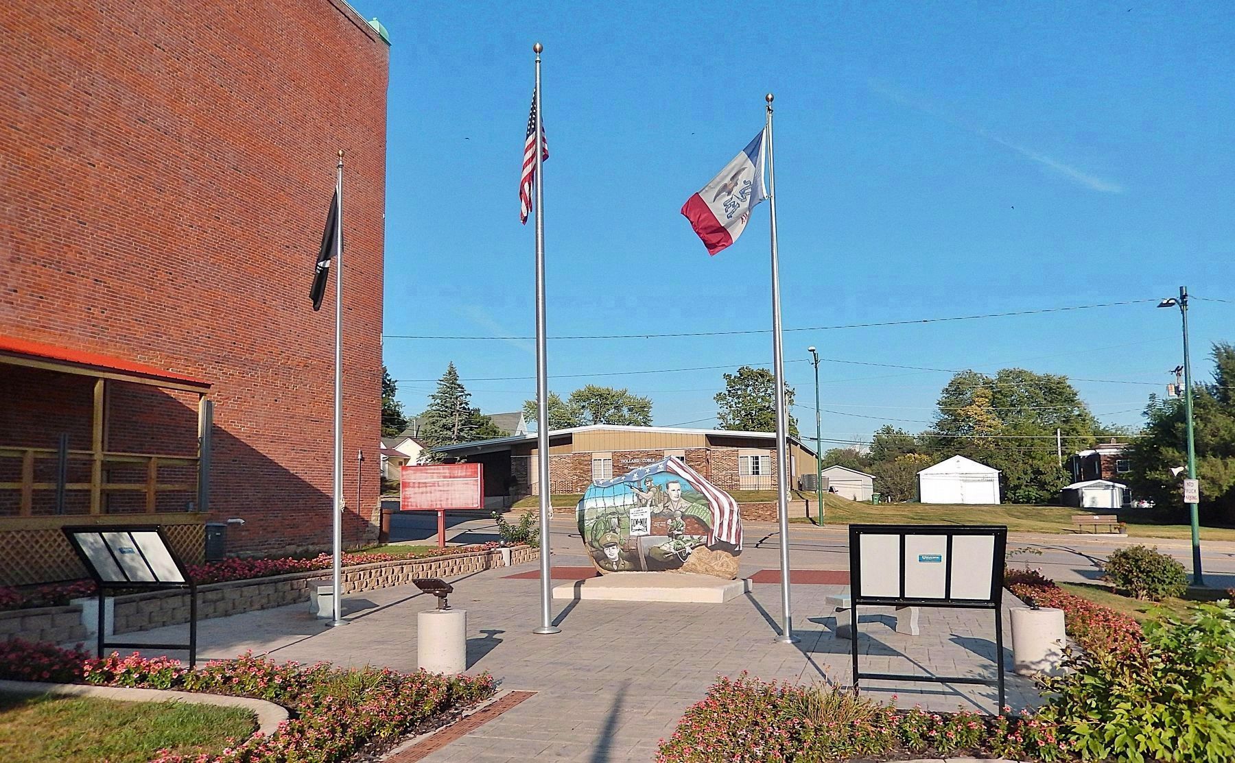 What Cheer Freedom Rock Veterans Memorial Plaza (<i>west side</i>). Click for full size. What Cheer Freedom Rock Veterans Memorial Plaza (<i>west side</i>) image. Click for full size.