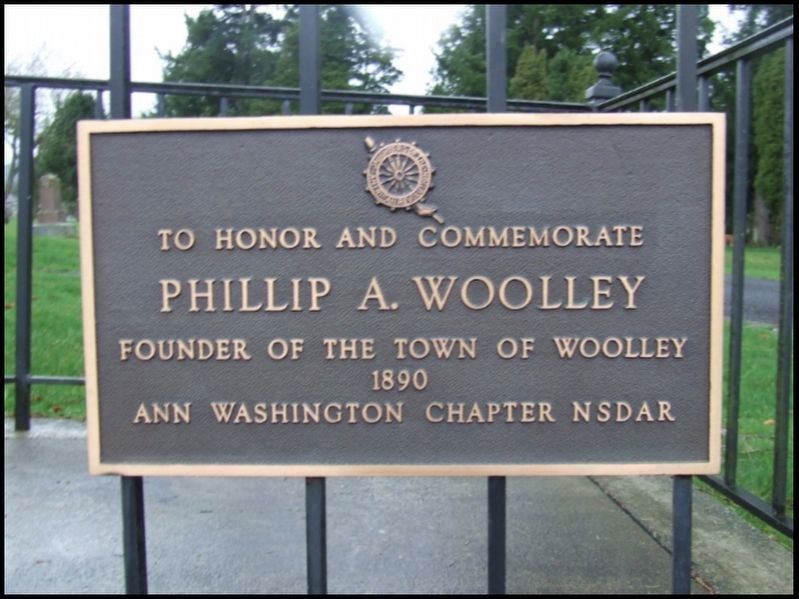 Phillip A. Woolley Marker. Click for full size. Phillip A. Woolley Marker image. Click for full size.